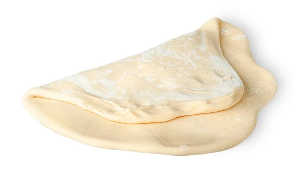 Roll the piece of dough folded in half — Stock Photo, Image
