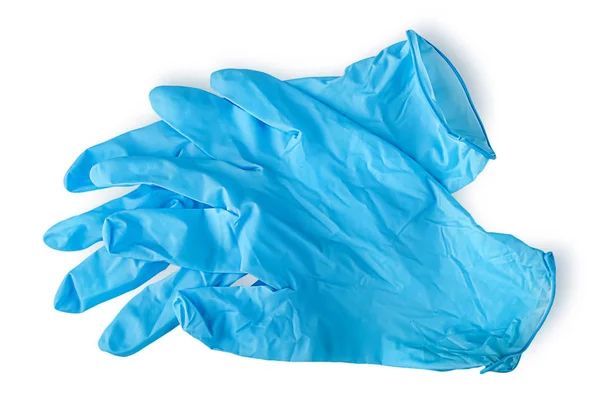 Par de guantes médicos azules — Foto de Stock