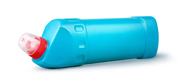 Дезинфицирующее средство в пластиковой бутылке с горизонтальным вращением — стоковое фото