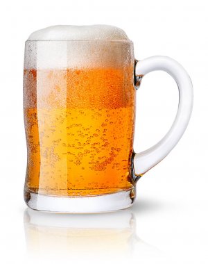 Bir bardak light bira.