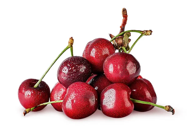 Heap of sweet cherry wet — Stock Photo, Image