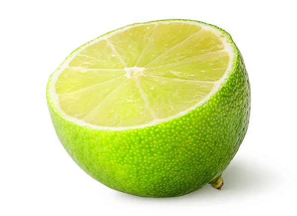 Half of juicy lime vertically — Stock Photo, Image