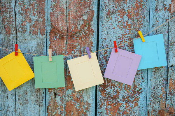 Blank colorful small envelops
