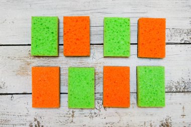 Mutfak temizleme seti sünger arka planı