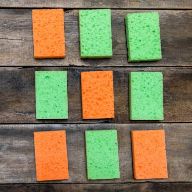 Mutfak temizleme seti sünger arka planı