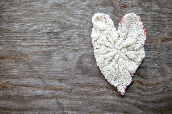 Hearts over wooden background — Stock Photo, Image