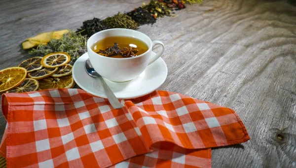 Чайная церемония с различными видами чая — стоковое фото