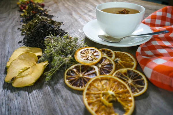 Ceremonia del té con diferentes tipos de té — Foto de Stock