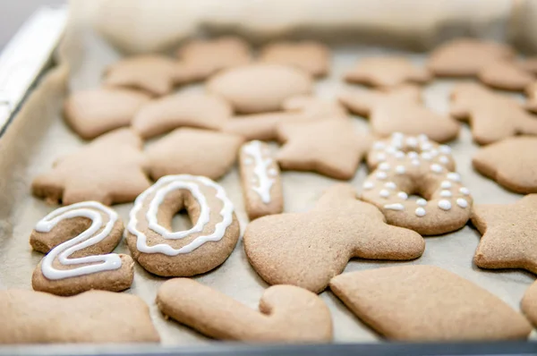 Vánoční Sušenky Zázvorové Chléb — Stock fotografie