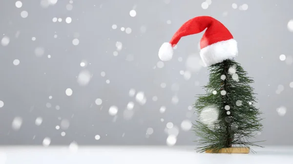 Christmas Tree Background Snow Christmas New Year Holidays Background — Stock Photo, Image