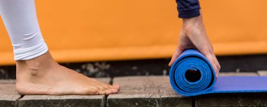 Start you day with yoga concept