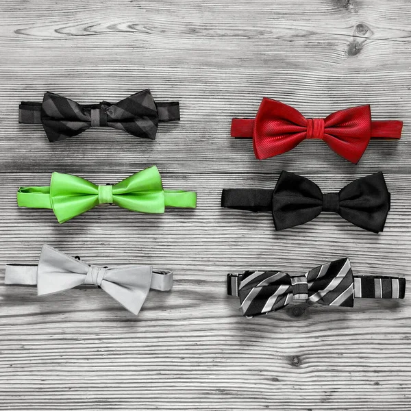 Hipster Bow Ties Design Set Father Day — Stock Photo, Image