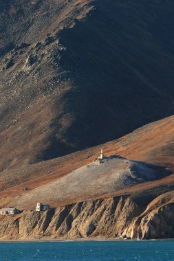 Deniz feneri-bir anıt Semyon Dezhnev Cape için onun adı