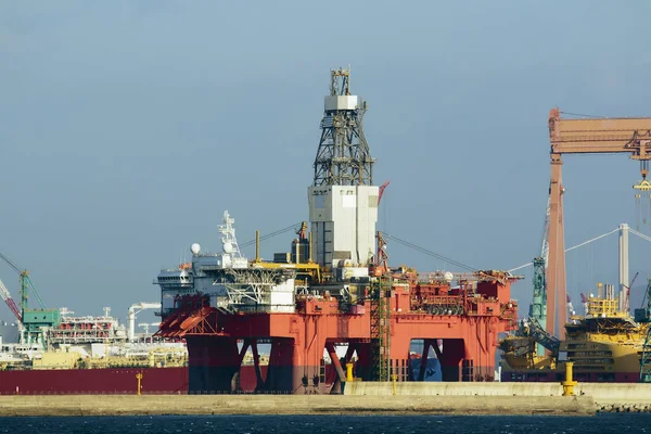 Construction Offshore Oil Platform Port — Stock Photo, Image