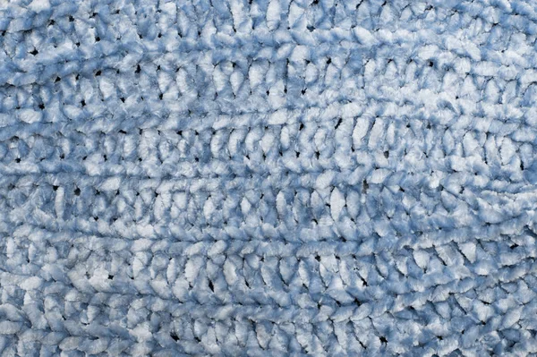 Blue knitting as a background, close up. — Stock Photo, Image