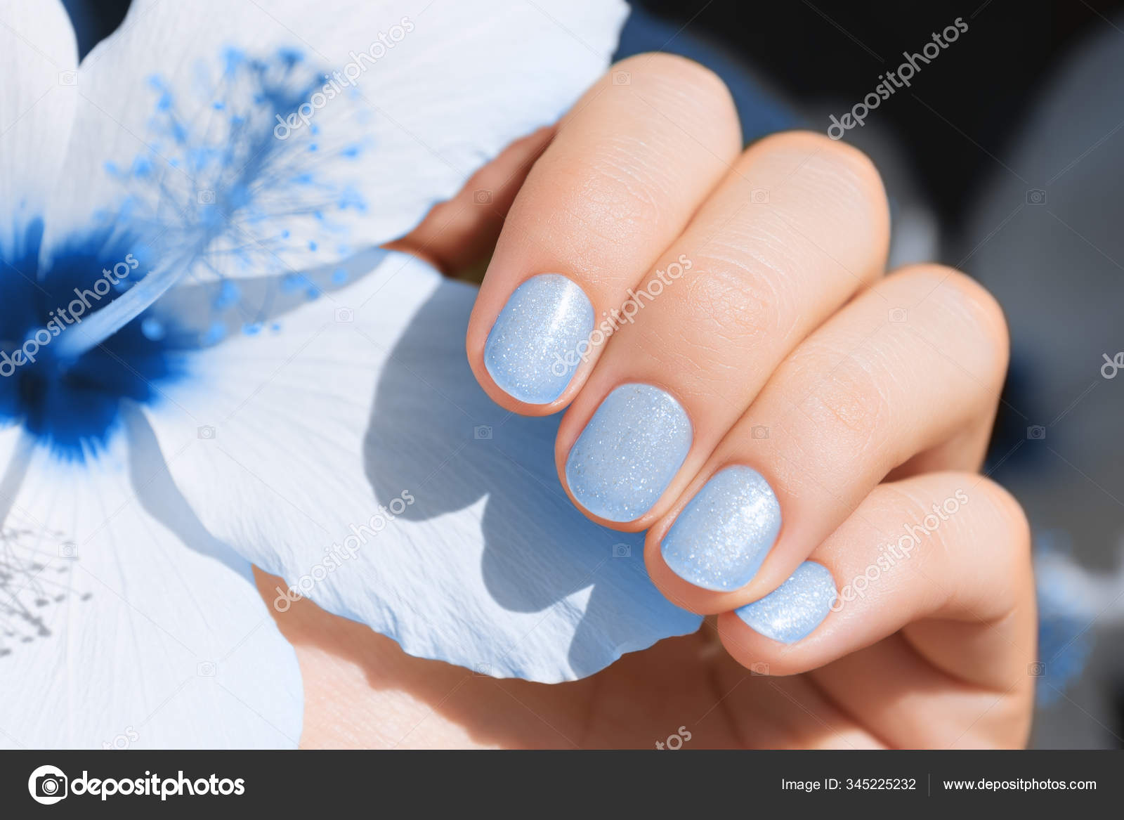 10 Baby Blue Nails Designs Which Are Gorgeous To Inspire You - Emerlyn  Closet | Blue nails, Pretty nails, Casual nails