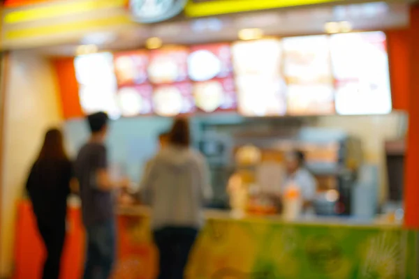 Blurred people order fast food for background — Stock Photo, Image