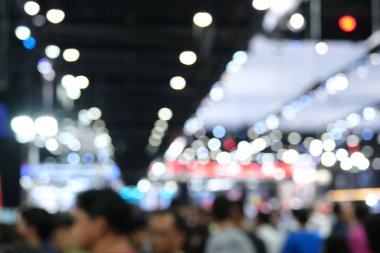 Arka plan konsepti için bulanık ticaret fuar sergi salonu