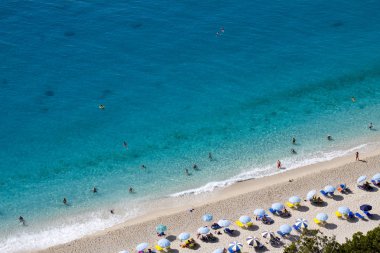 egremni beach, lefkada, deniz ionion, Yunanistan