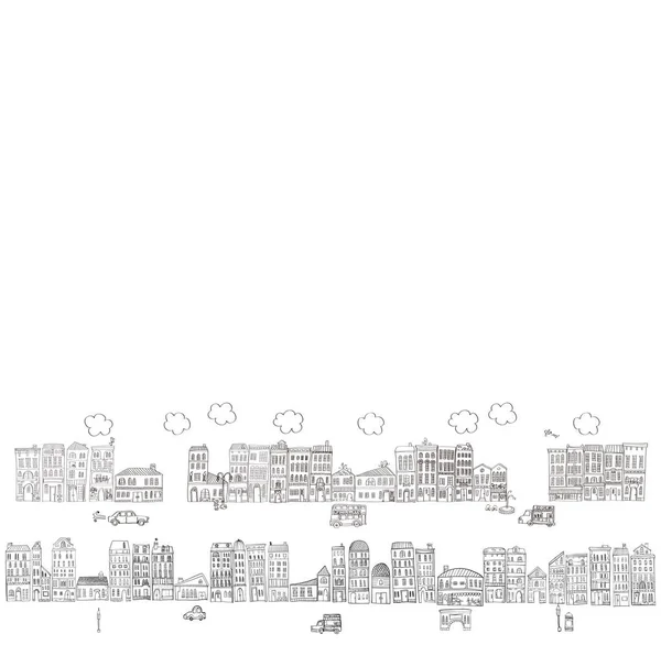 Ilustración del paisaje urbano . — Vector de stock