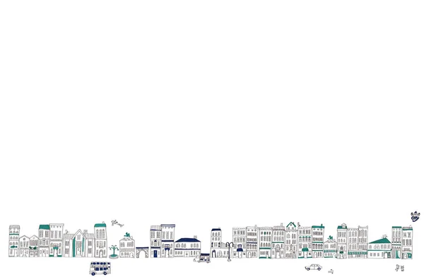 Abbildung des Stadtbildes. — Stockvektor