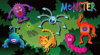 bir canavar gösterimi.