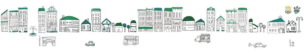 Illustration av stadsbilden. Royaltyfria illustrationer