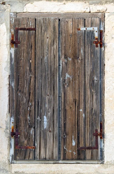 Estores de janela velhos rachados — Fotografia de Stock
