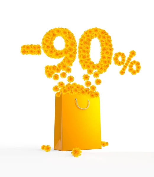 -% 90 basamaklı izole paket sarı