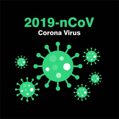 Corona Virüs İllüstrasyonu, 2019-ncov Tasarım Şablonu Vektörü