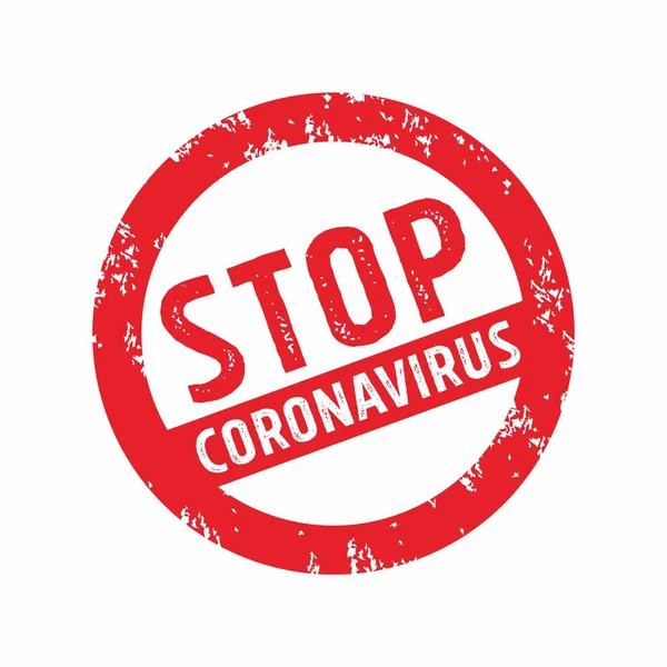 Stop Corona Virus Sign Illustration 2019 Ncov Tag Label Design - Stok Vektor