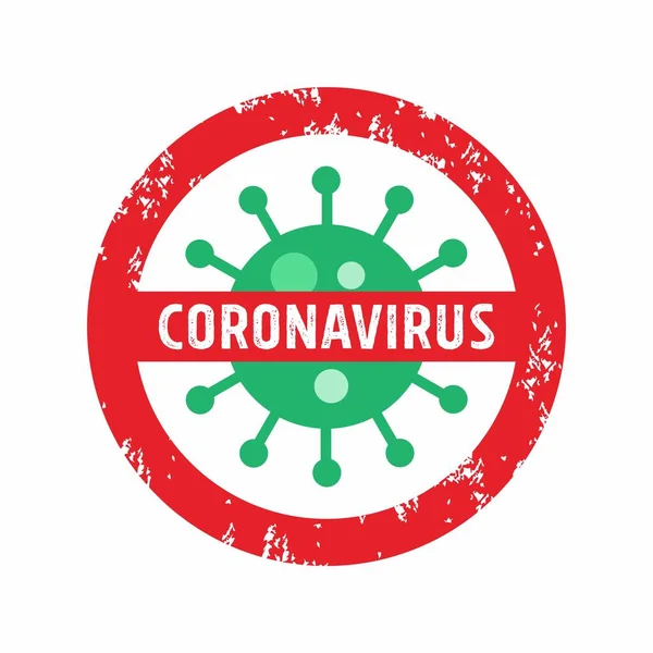 Stop Corona Virus Sign Illustratie 2019 Ncov Tag Label Ontwerp — Stockvector