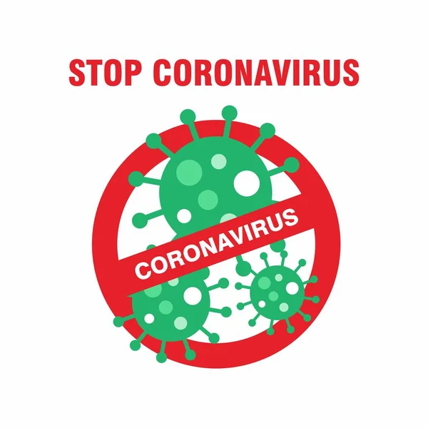 Stop Corona Virus Sign Illustratie 2019 Ncov Tag Label Ontwerp — Stockvector