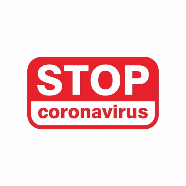 Stopp Coronavirus Zeichen Illustration 2019 Ncov Tag Label Design Template — Stockvektor