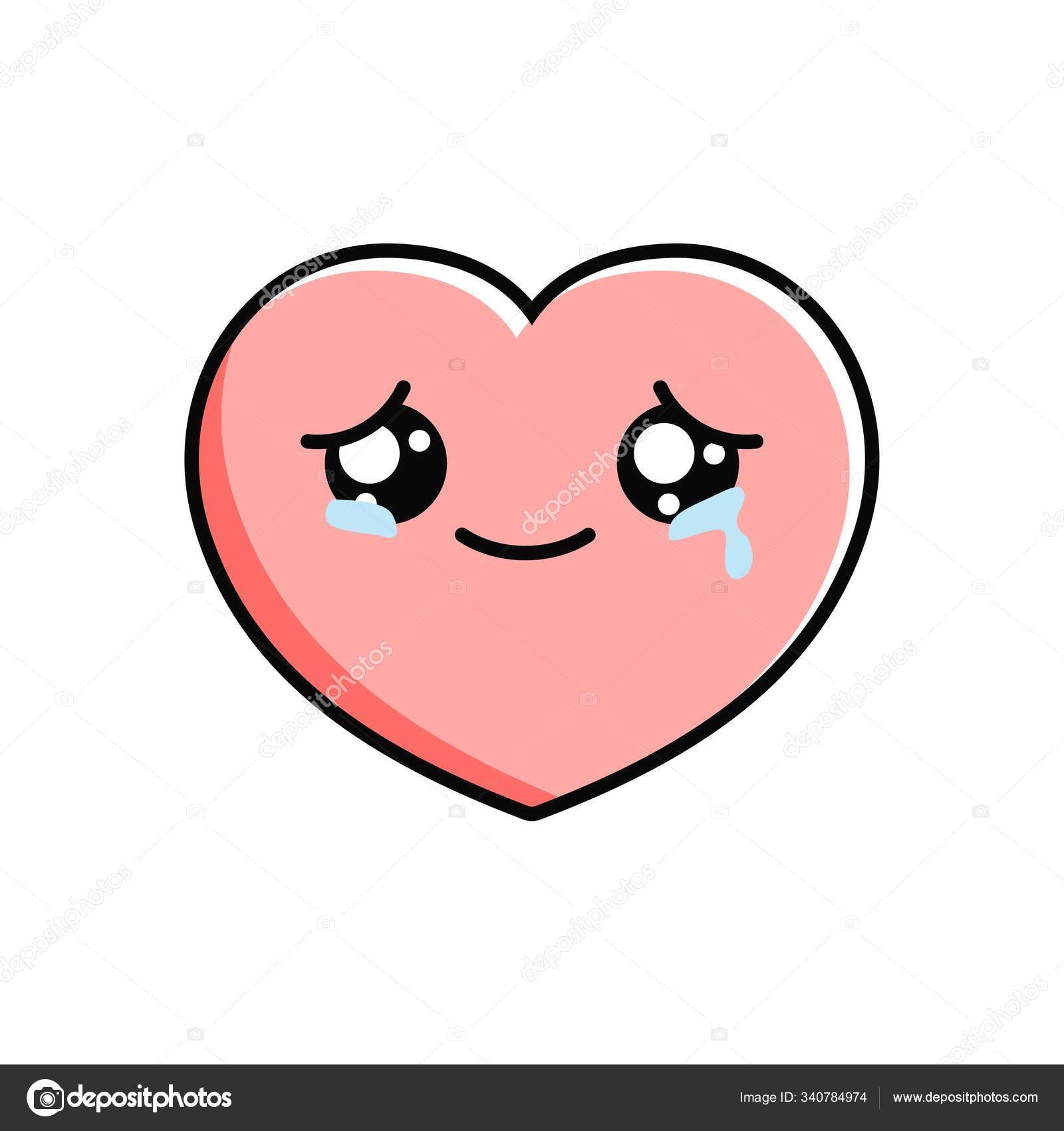 Cartoon Cute Love Character Design Heart Icon Illustration ...