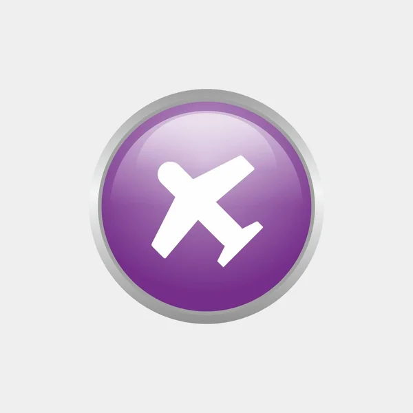 Plano Simple Icono Brillante Con Diseño Color Púrpura Círculo Brillante — Vector de stock