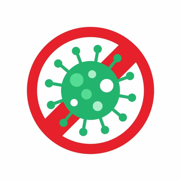 Stop Virus Sign Illustration Stop Virus Tag Design Template Vector — Stockvektor