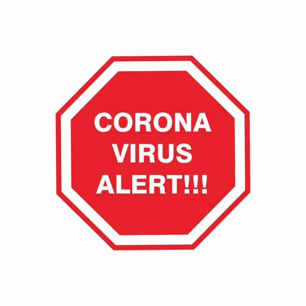 Corona Virus Alert Sign Illustratie Covid Tag Label Ontwerp Sjabloon — Stockvector