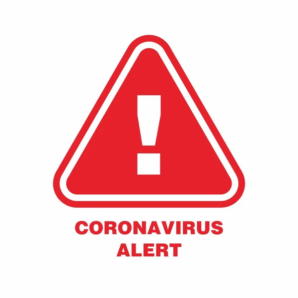 Corona Virus Alert Rode Driehoek Teken Illustratie Covid Tag Label — Stockvector