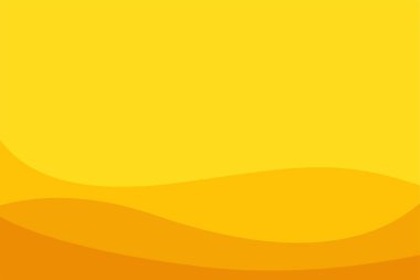 Basit Temiz Taze Sarı Dalga Arkaplan Tasarım Şablonu Vektörü