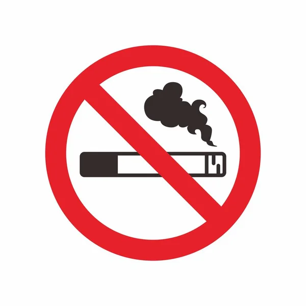 Smoking Sign Logo Icon Design Modelo Vector —  Vetores de Stock