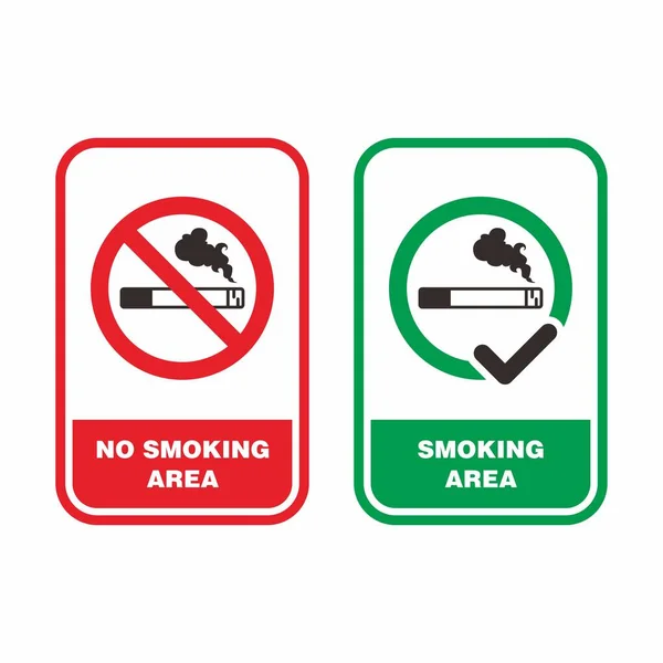 Smoking Area Smoking Area Poster Sign Logo Template Vector —  Vetores de Stock