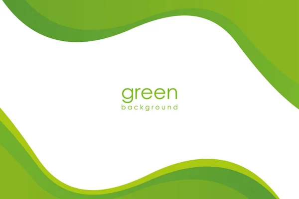 Abstrato Verde Branco Onda Fundo Projeto Modelo Vetor — Vetor de Stock