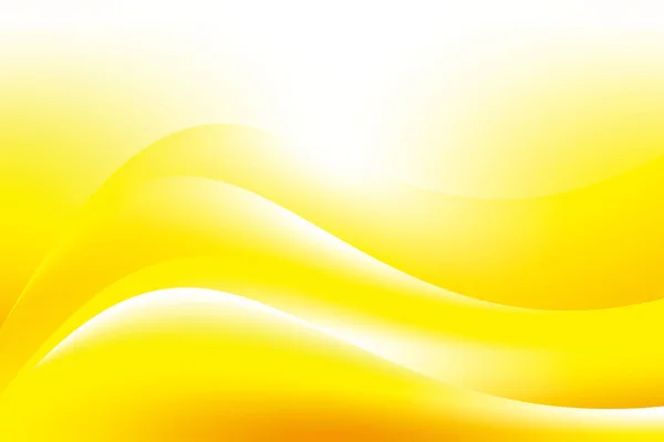 Abstract Smooth Yellow White Wave Gradient Background Design Template Vector — Stock Vector