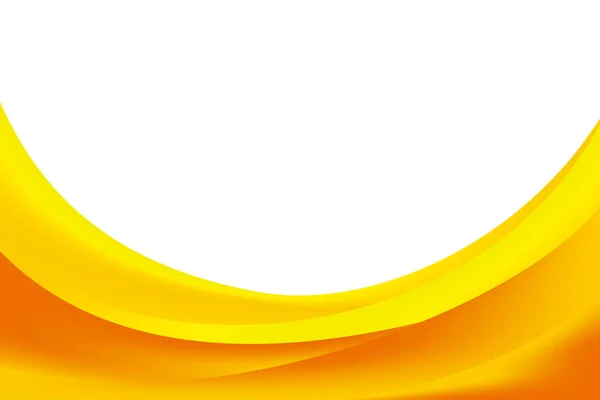 Abstract Blurry Smooth Bright Yellow Orange Curve Gradient Background Design — Stock Vector