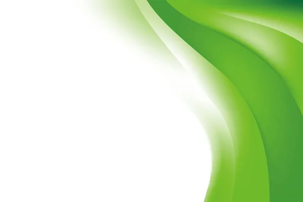 Astratto Sfocato Liscio Verde Bianco Ondulato Gradiente Disegno Sfondo Morbido — Vettoriale Stock
