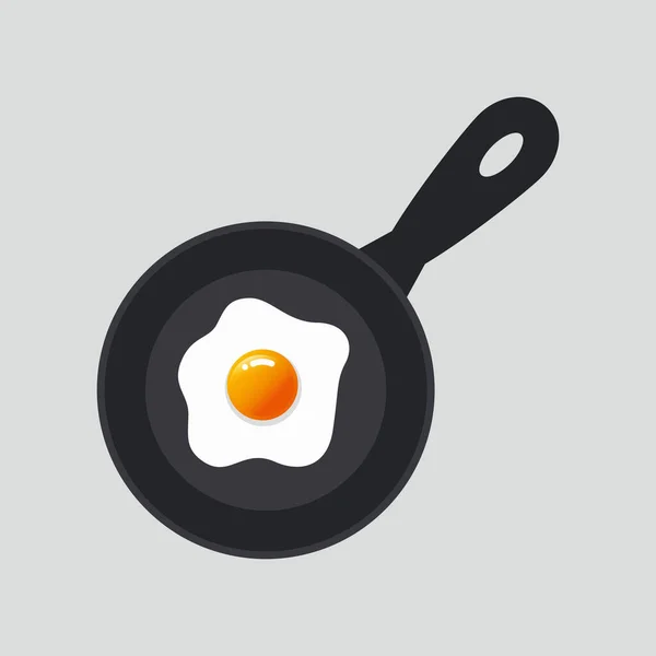 Vektorová Ilustrace Smažených Vajec Designu Pánve Šablon Smažených Vajec — Stockový vektor