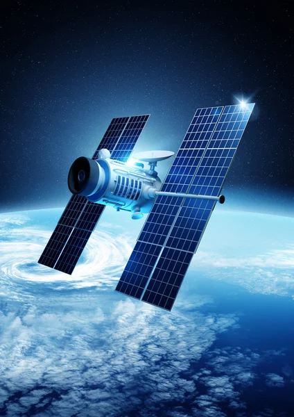 Kommunikationssatellitentechnik — Stockfoto