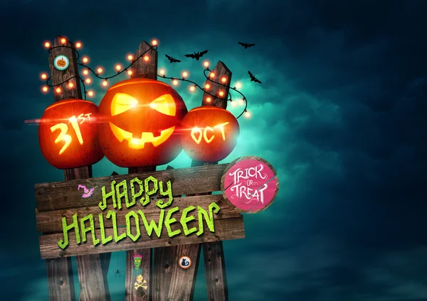 Fröhliches Halloween-Zeichen — Stockfoto