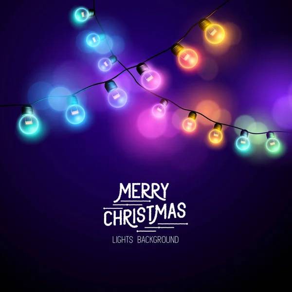Lumières de fées de Noël — Image vectorielle